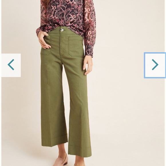 Anthropologie Pants - Wide leg cropped pants- Anthropologie